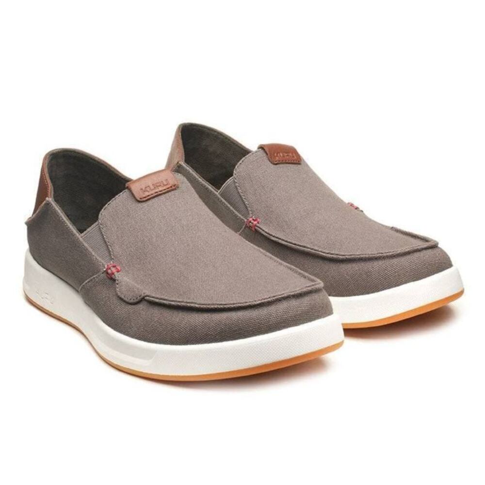 Kuru Mens PACE Slip On Casual Loafers US 12.5 EU 46.5 Brown White \ NIB